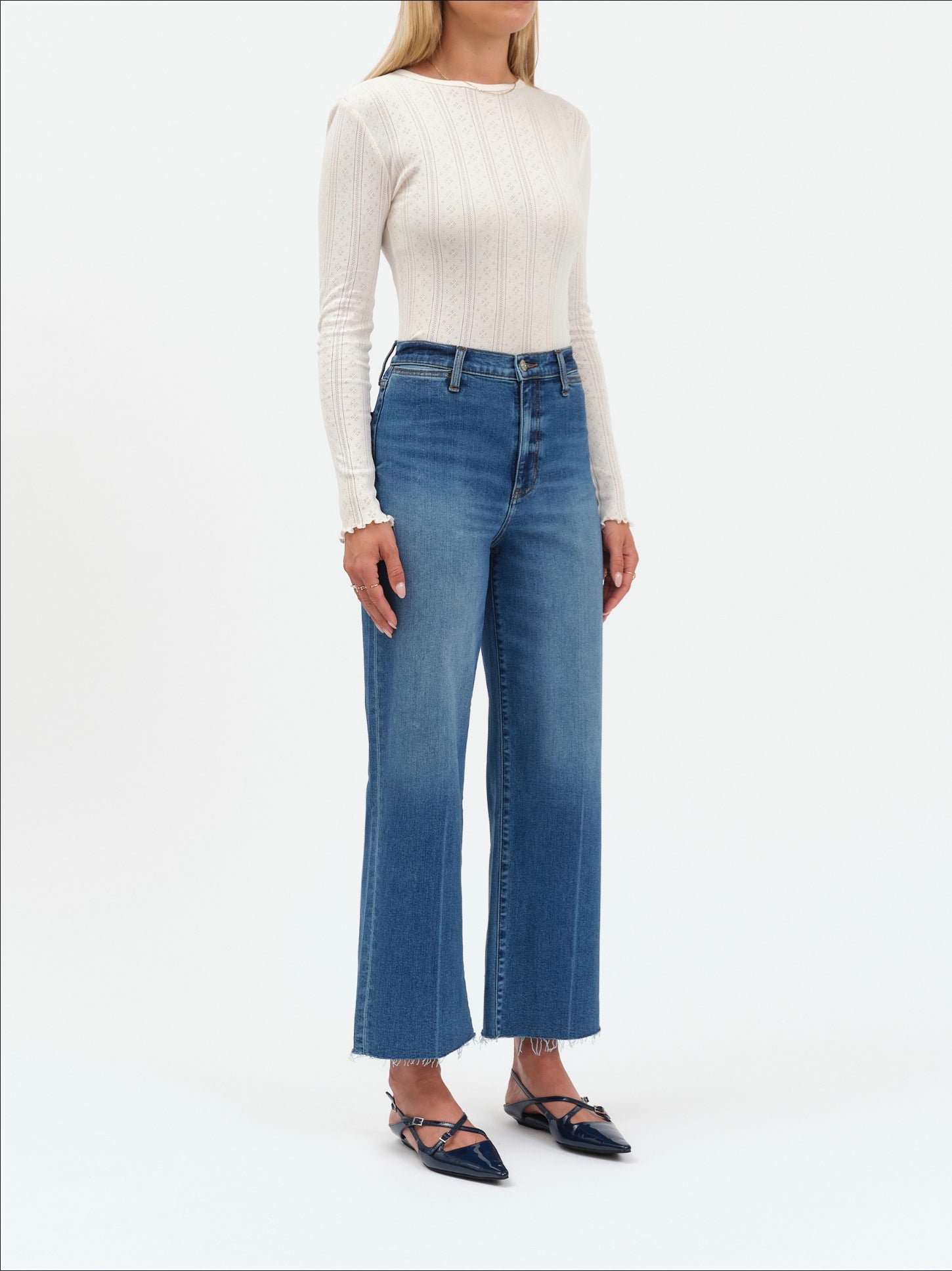 Pleaser High Rise Wide Ankle With Welt Pocket-Denim-Vixen Collection, Day Spa and Women's Boutique Located in Seattle, Washington