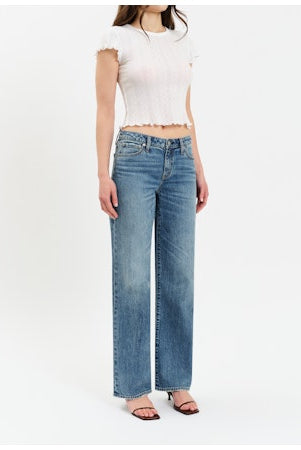 Keeper Low Rise Straight Jeans-Denim-Vixen Collection, Day Spa and Women's Boutique Located in Seattle, Washington