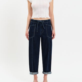 Villa Drawstring Barrel Leg-Denim-Vixen Collection, Day Spa and Women's Boutique Located in Seattle, Washington