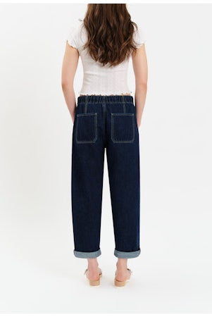 Villa Drawstring Barrel Leg-Denim-Vixen Collection, Day Spa and Women's Boutique Located in Seattle, Washington