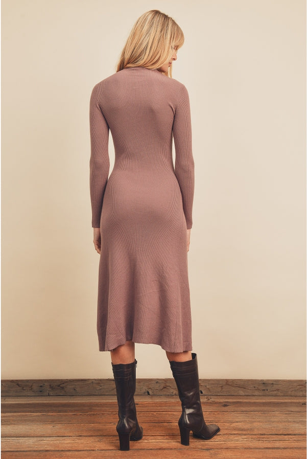 Monica Turtleneck Knit Dress-Dresses-Vixen Collection, Day Spa and Women's Boutique Located in Seattle, Washington