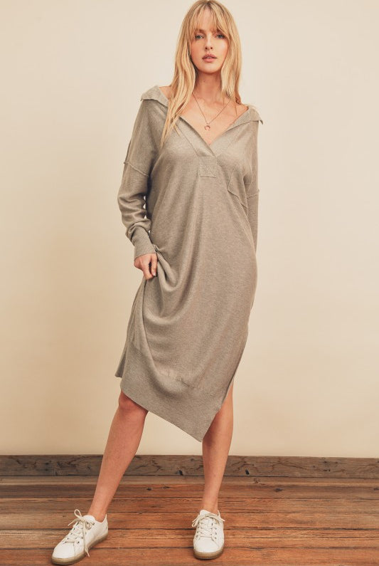 Off Duty Muse Sweater Dress-Dresses-Vixen Collection, Day Spa and Women's Boutique Located in Seattle, Washington