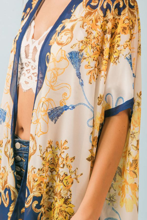 Jewel Tide Kimono-Kimonos-Vixen Collection, Day Spa and Women's Boutique Located in Seattle, Washington