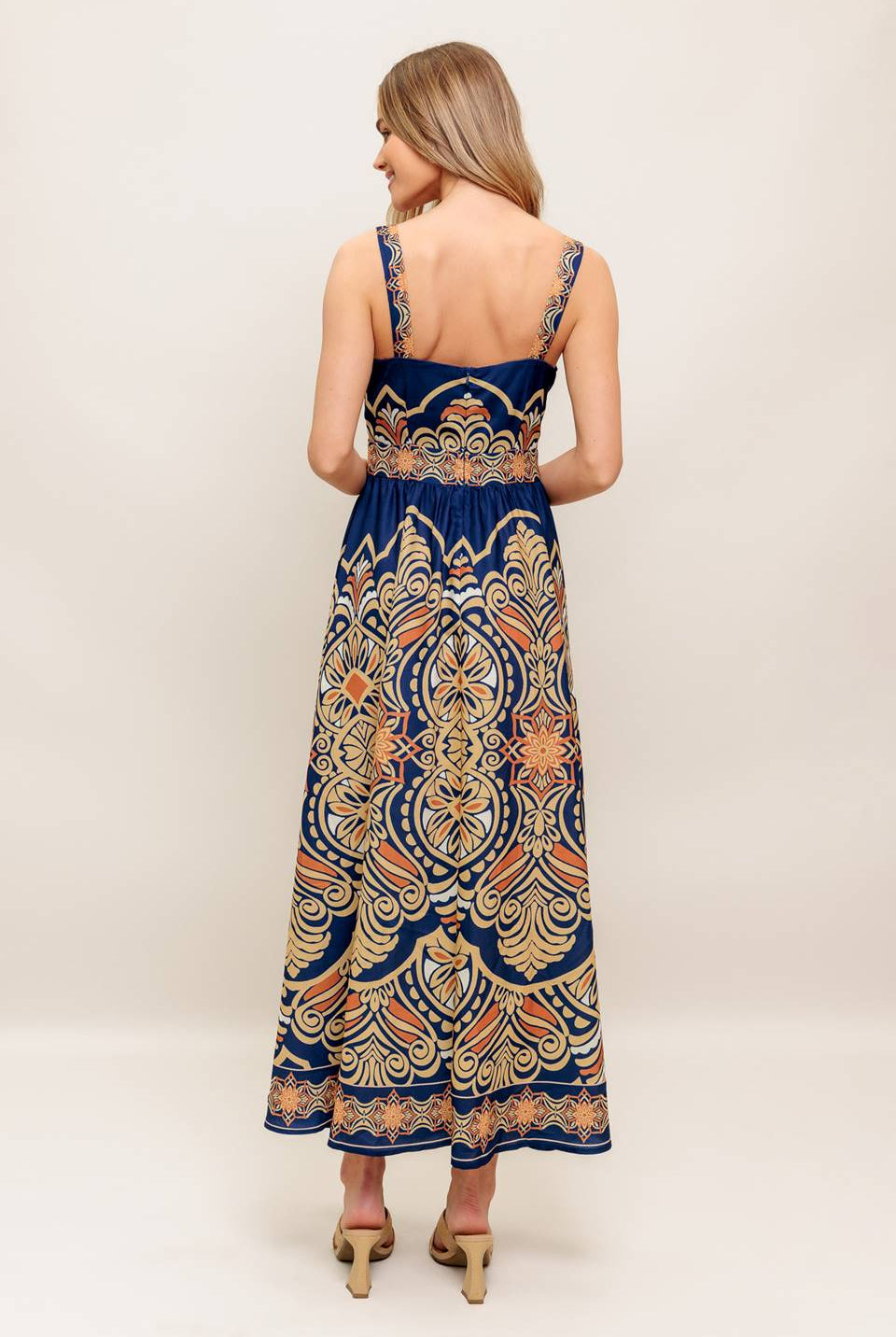 Sapphire Plume Midi Dress-One Pieces-Vixen Collection, Day Spa and Women's Boutique Located in Seattle, Washington