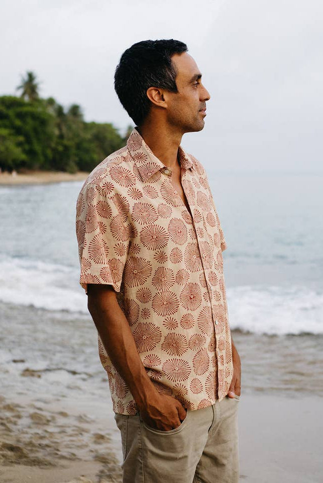 Shaka Short Sleeve Button Down-Men's Tops-Vixen Collection, Day Spa and Women's Boutique Located in Seattle, Washington
