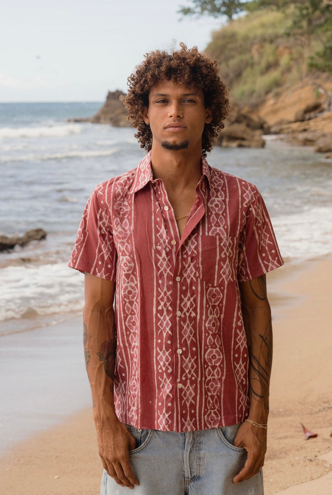 Mezcal Button Down-Men's Tops-Vixen Collection, Day Spa and Women's Boutique Located in Seattle, Washington