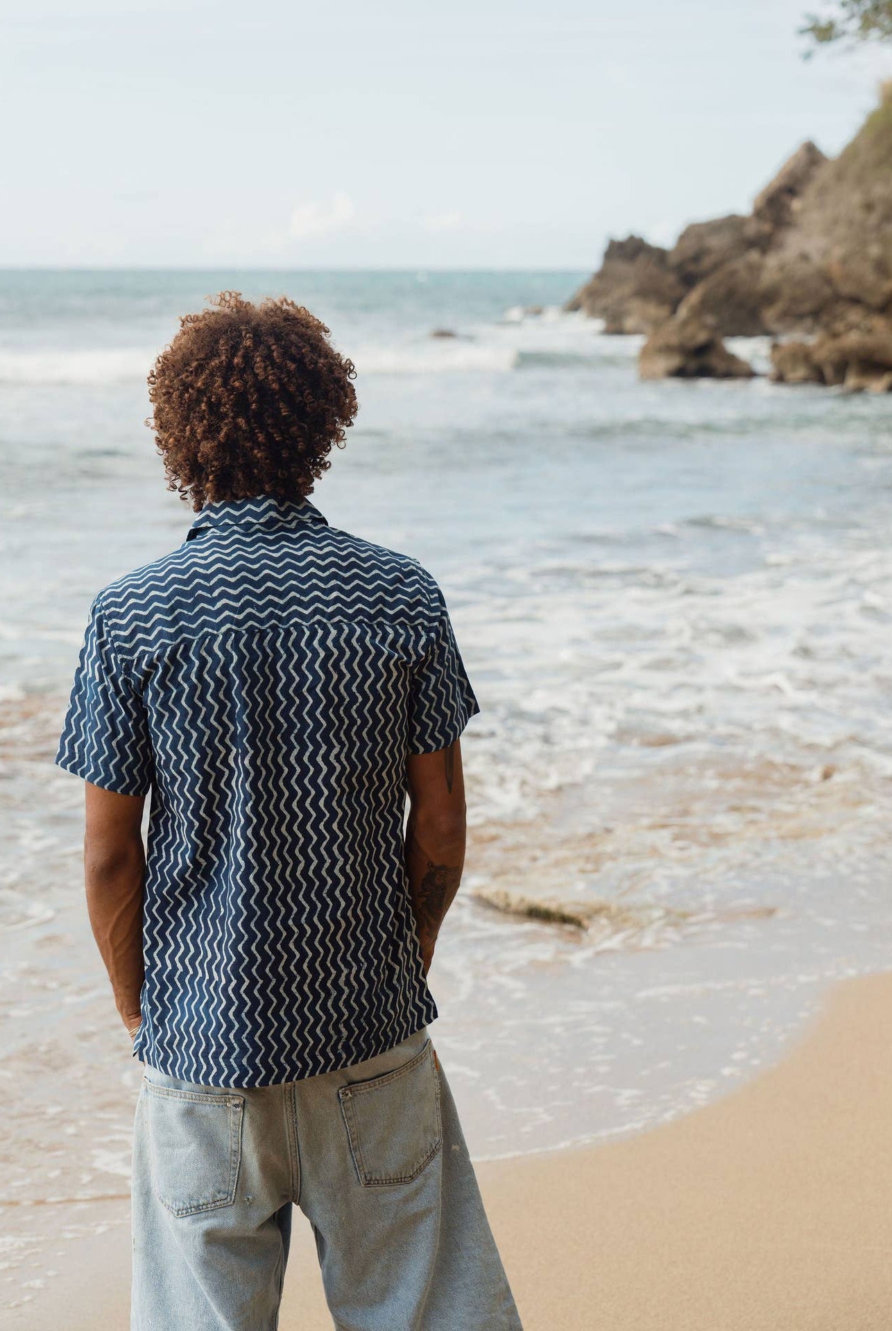 Zig Zag Button Down-Men's Tops-Vixen Collection, Day Spa and Women's Boutique Located in Seattle, Washington