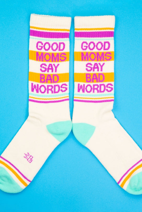 Good Moms Say Bad Words Gym Crew Socks-Socks-Vixen Collection, Day Spa and Women's Boutique Located in Seattle, Washington