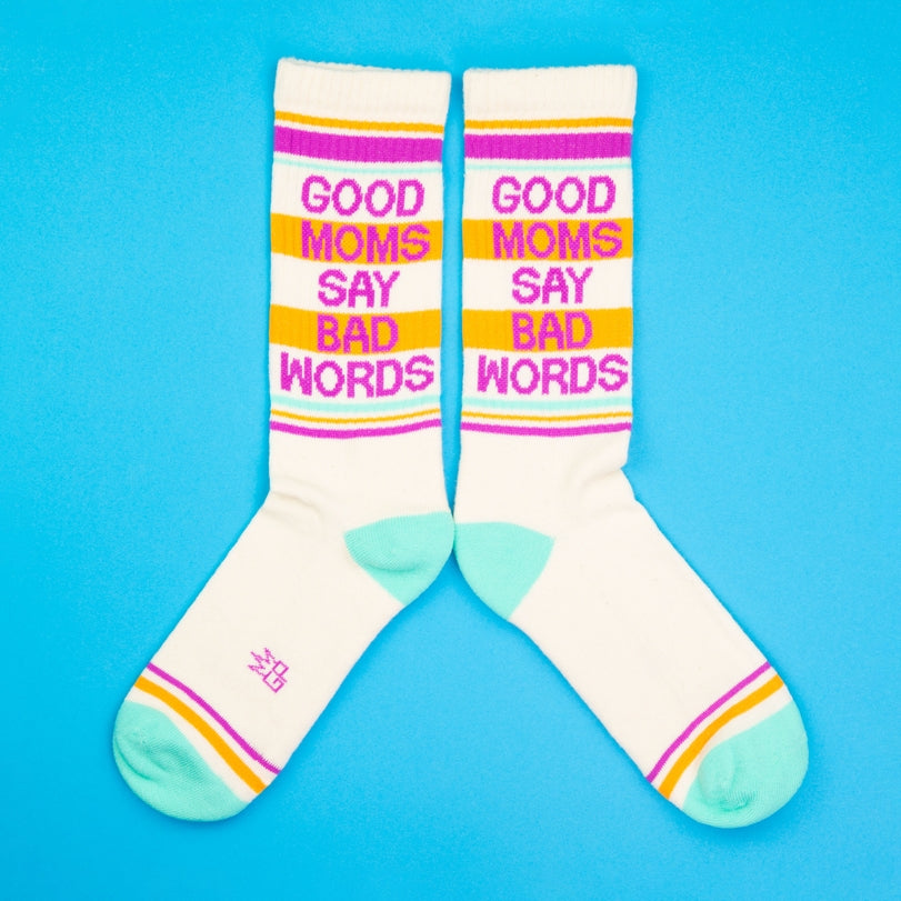 Good Moms Say Bad Words Gym Crew Socks-Socks-Vixen Collection, Day Spa and Women's Boutique Located in Seattle, Washington