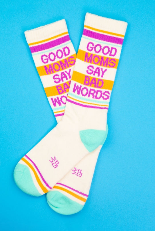 Good Moms Say Bad Words Gym Crew Socks-Socks-Vixen Collection, Day Spa and Women's Boutique Located in Seattle, Washington