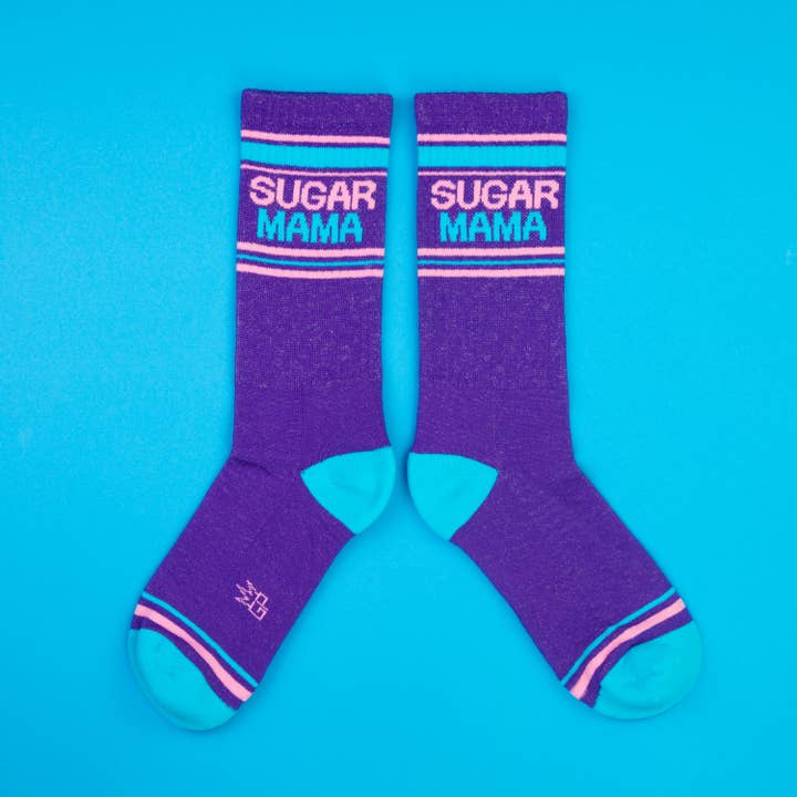 Sugar Mama Gym Crew Socks-Socks-Vixen Collection, Day Spa and Women's Boutique Located in Seattle, Washington