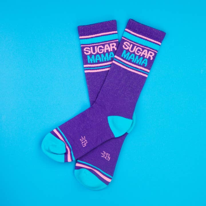 Sugar Mama Gym Crew Socks-Socks-Vixen Collection, Day Spa and Women's Boutique Located in Seattle, Washington