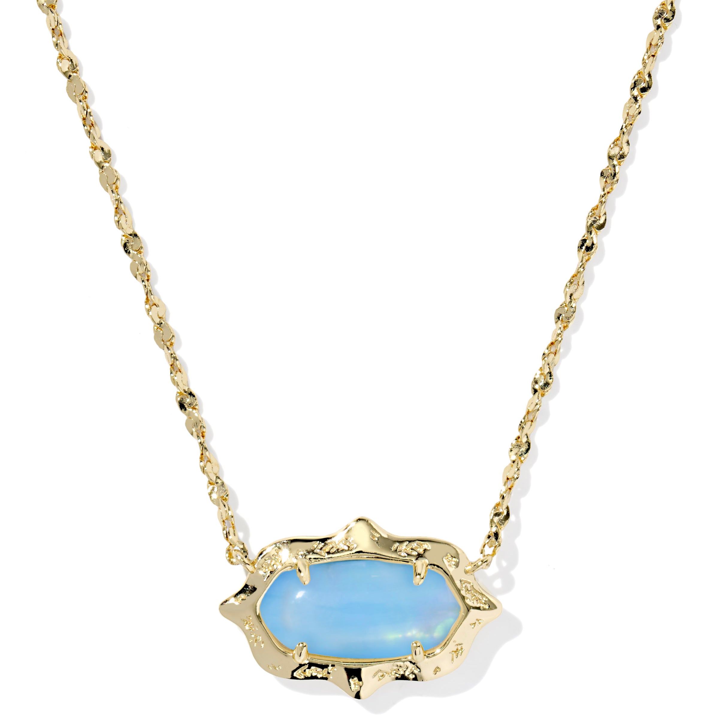 Elisa Scallop Frame Short Pendant Necklace-Necklaces-Vixen Collection, Day Spa and Women's Boutique Located in Seattle, Washington