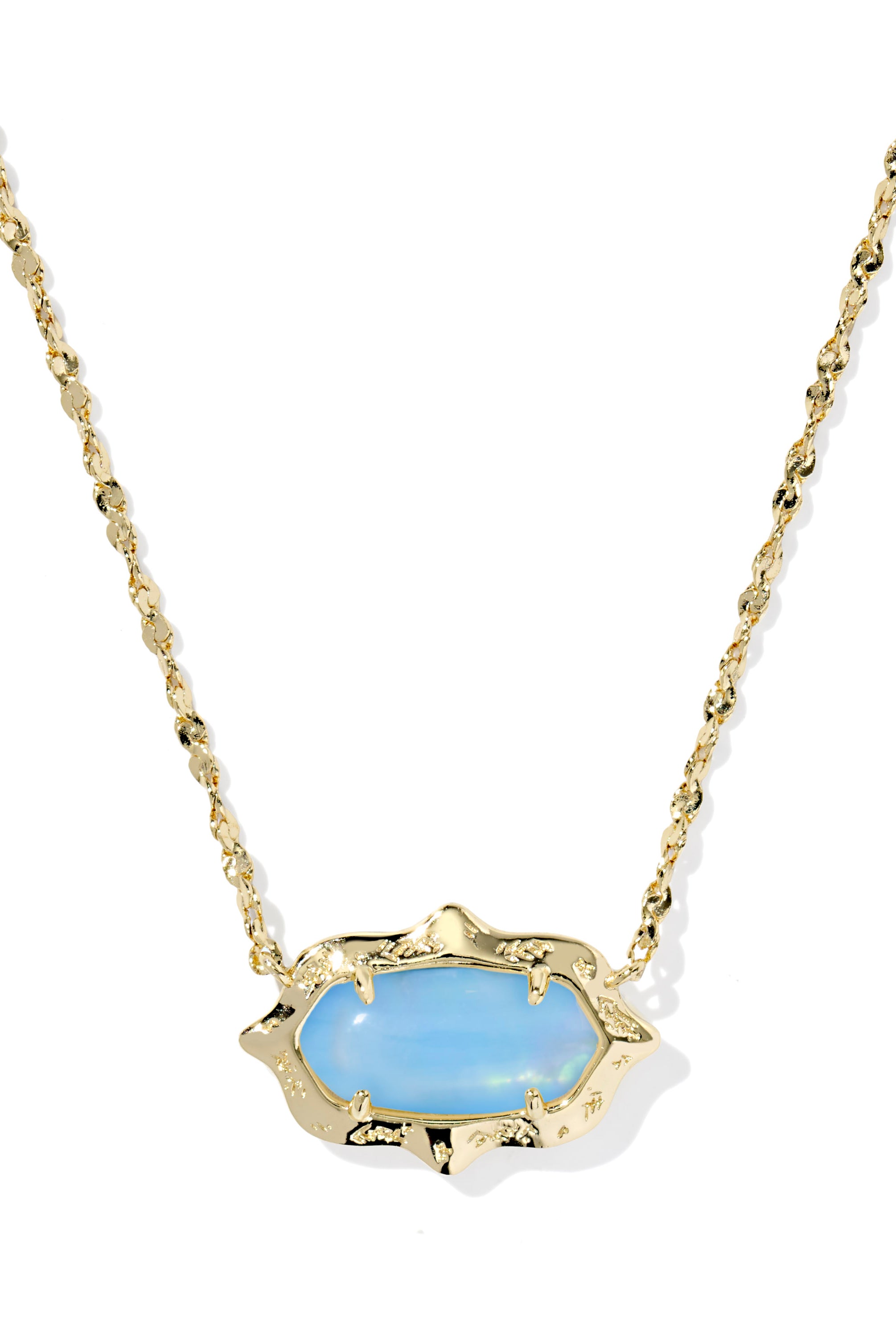 Elisa Scallop Frame Short Pendant Necklace-Necklaces-Vixen Collection, Day Spa and Women's Boutique Located in Seattle, Washington