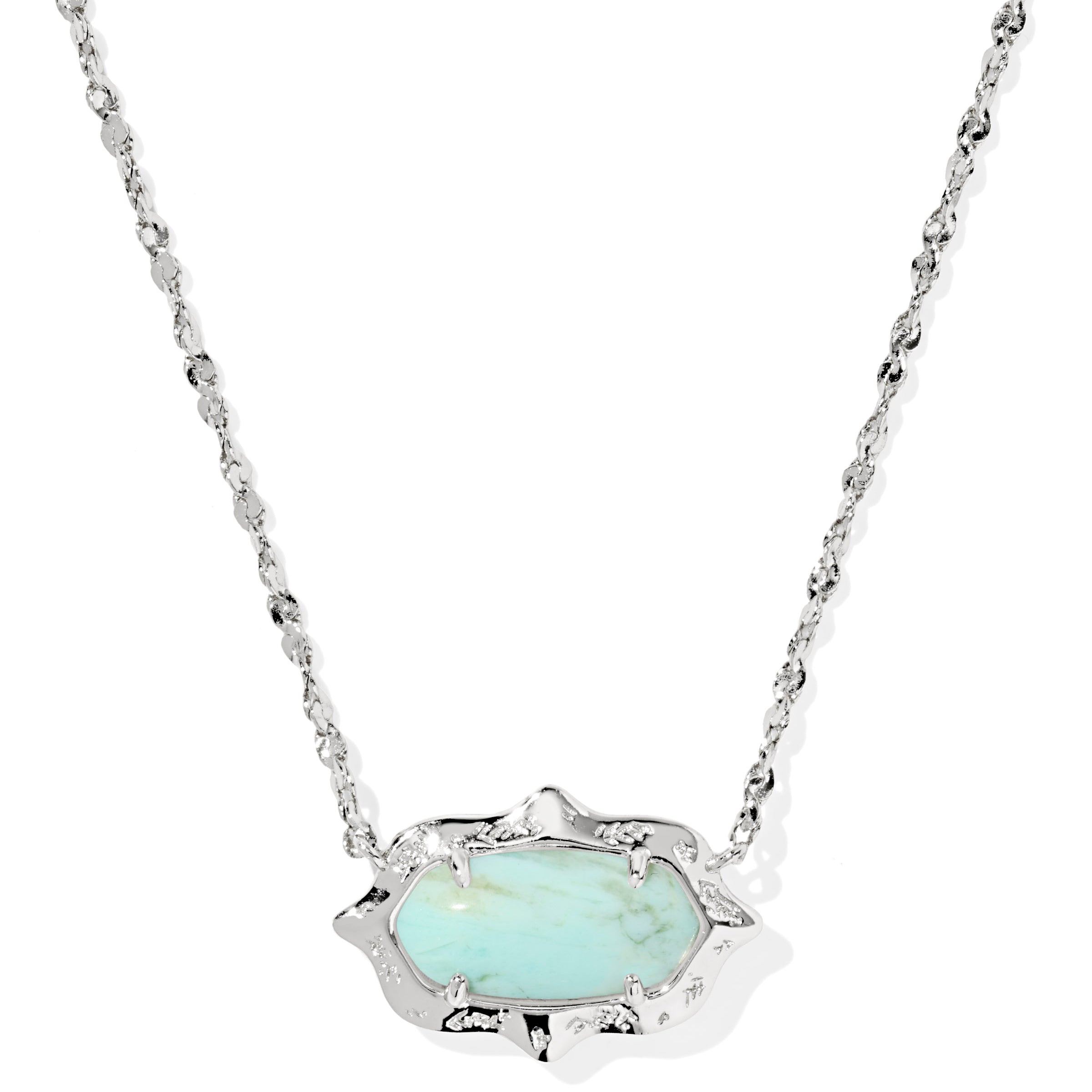 Elisa Scallop Frame Short Pendant Necklace-Necklaces-Vixen Collection, Day Spa and Women's Boutique Located in Seattle, Washington
