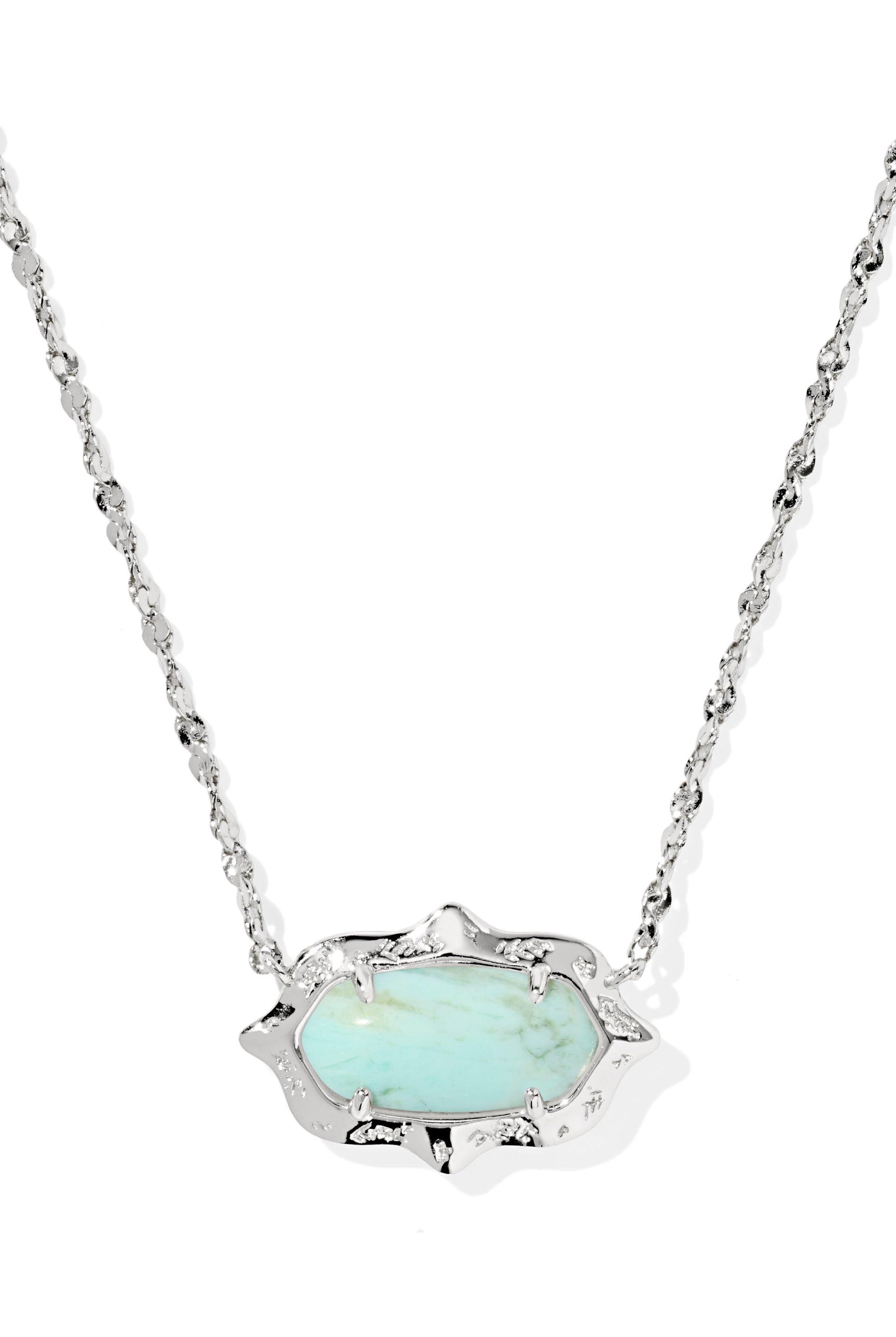 Elisa Scallop Frame Short Pendant Necklace-Necklaces-Vixen Collection, Day Spa and Women's Boutique Located in Seattle, Washington