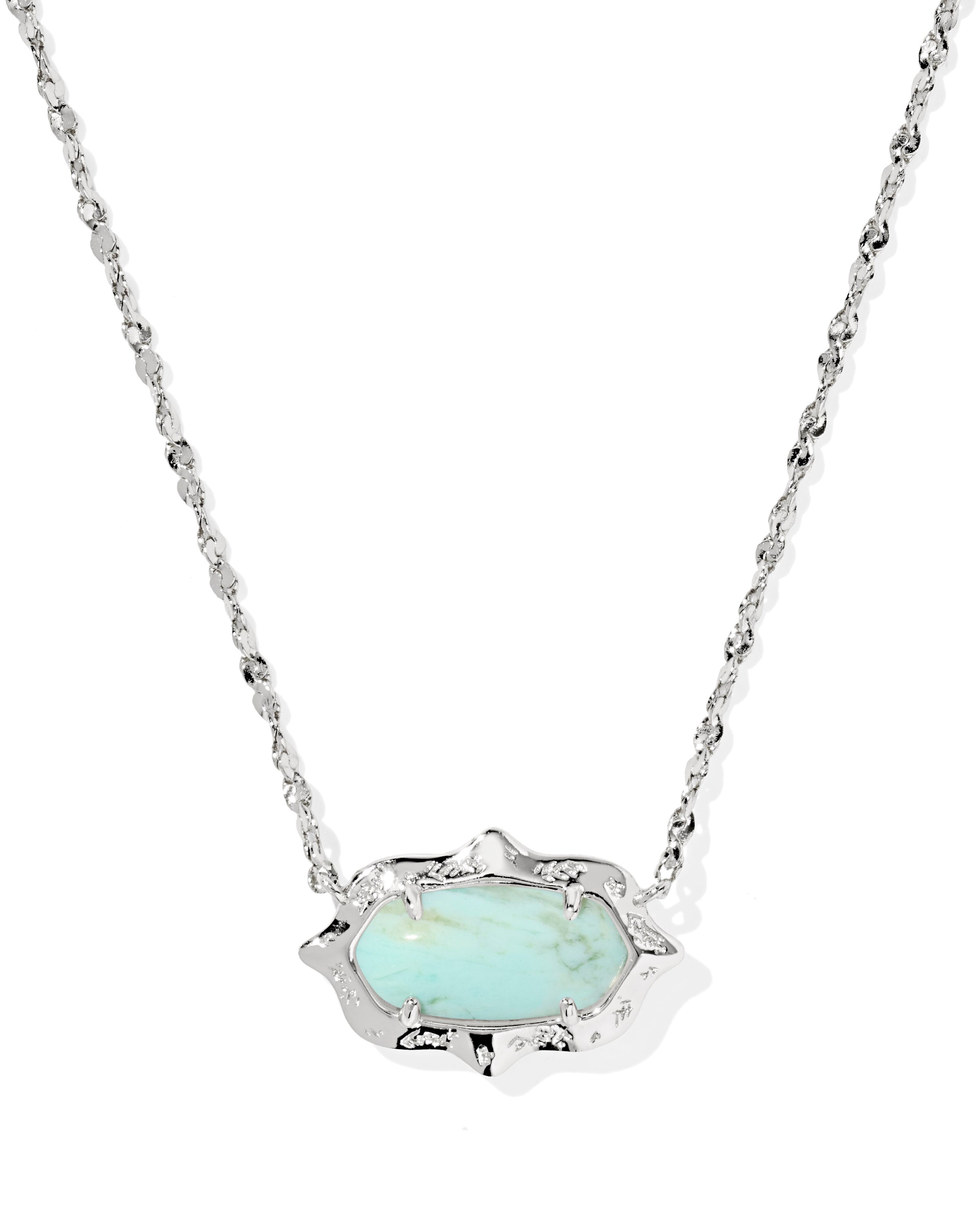 Elisa Scallop Frame Short Pendant Necklace-Necklaces-Vixen Collection, Day Spa and Women's Boutique Located in Seattle, Washington