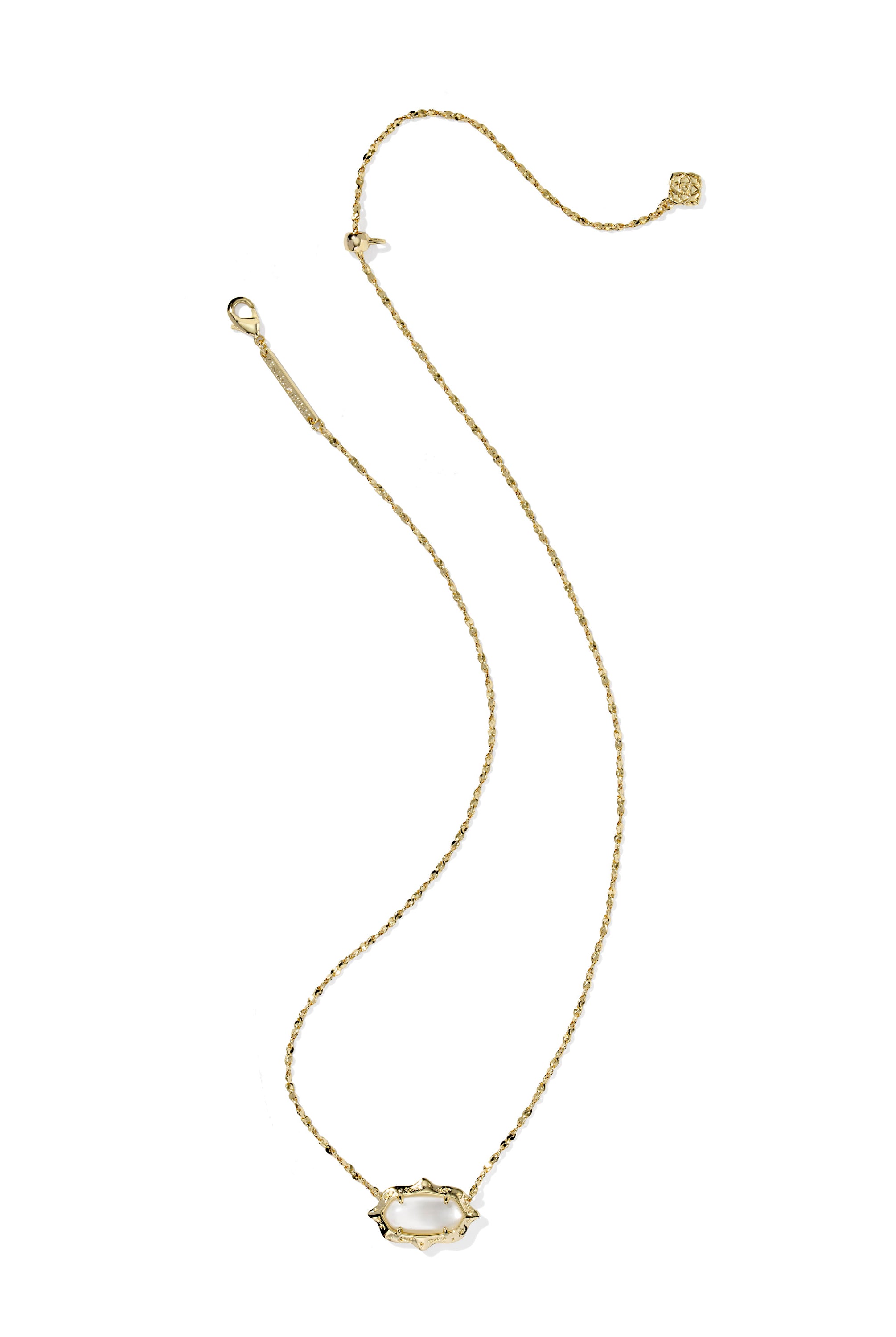 Elisa Scallop Frame Short Pendant Necklace-Necklaces-Vixen Collection, Day Spa and Women's Boutique Located in Seattle, Washington
