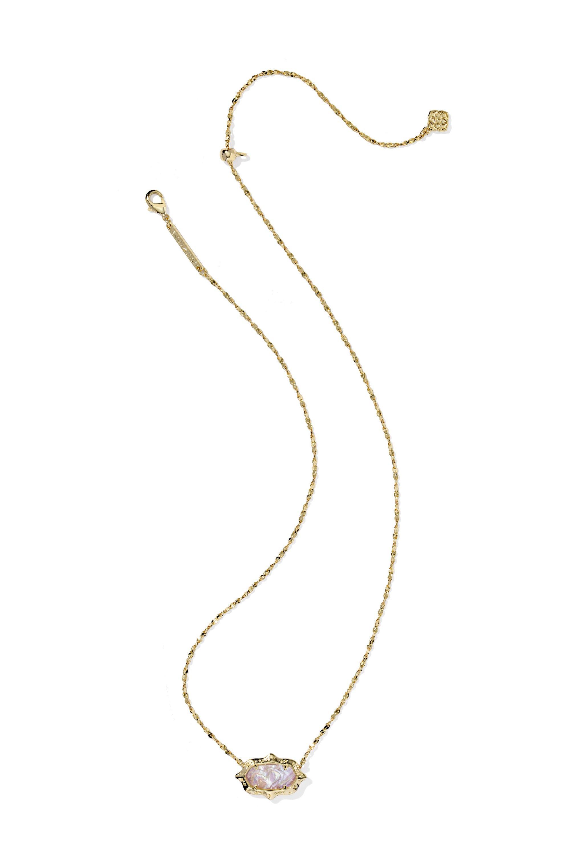 Elisa Scallop Frame Short Pendant Necklace-Necklaces-Vixen Collection, Day Spa and Women's Boutique Located in Seattle, Washington