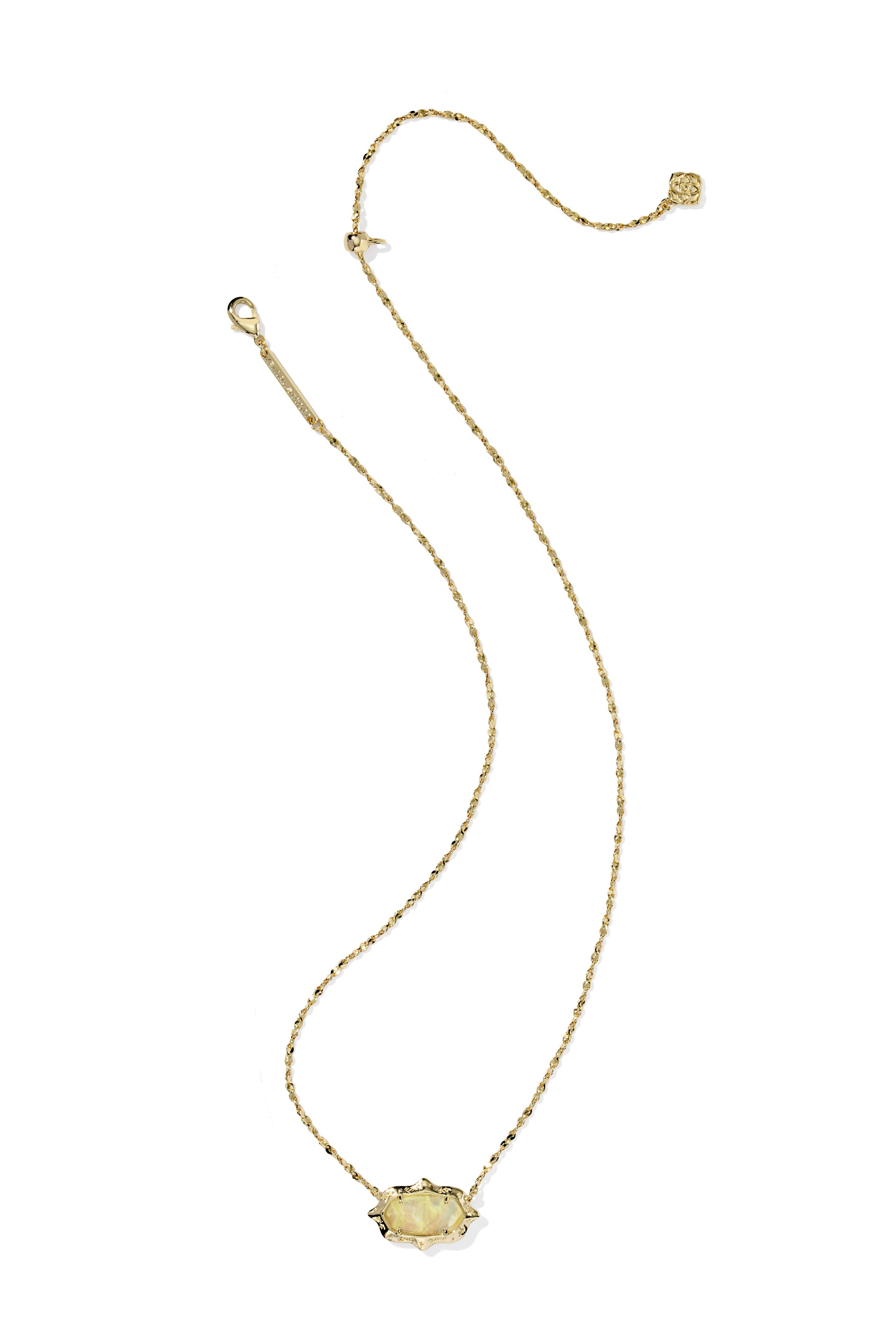 Elisa Scallop Frame Short Pendant Necklace-Necklaces-Vixen Collection, Day Spa and Women's Boutique Located in Seattle, Washington