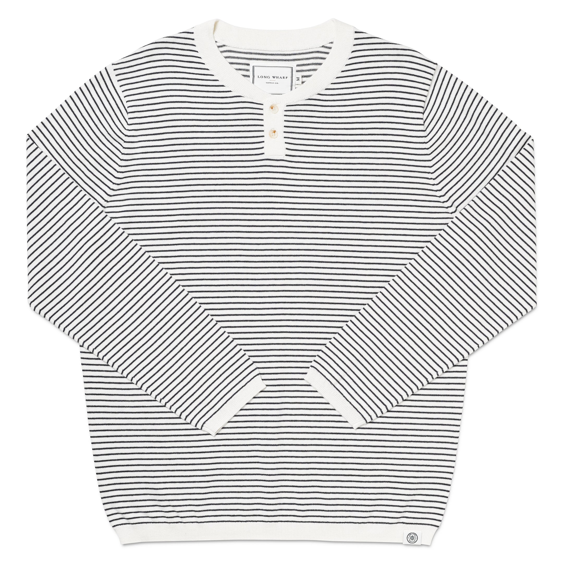 Seawell™ Striped Knit Henley-Men's Tops-Vixen Collection, Day Spa and Women's Boutique Located in Seattle, Washington