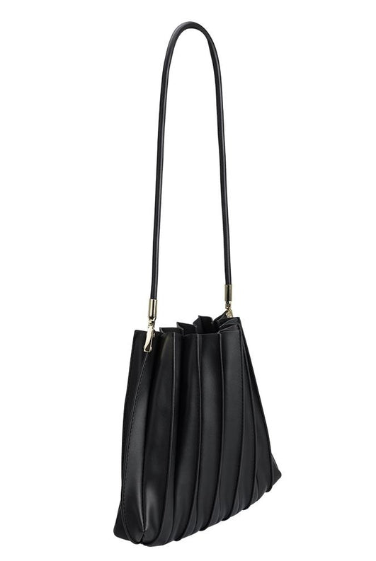 Carrie Pleated Vegan Shoulder Bag-Bags + Wallets-Vixen Collection, Day Spa and Women's Boutique Located in Seattle, Washington