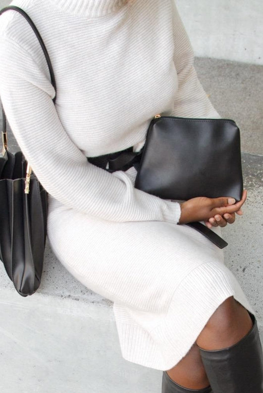 Carrie Pleated Vegan Shoulder Bag-Bags + Wallets-Vixen Collection, Day Spa and Women's Boutique Located in Seattle, Washington