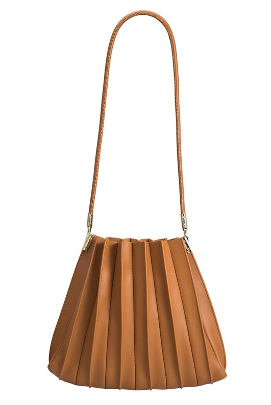 Carrie Pleated Vegan Shoulder Bag-Bags + Wallets-Vixen Collection, Day Spa and Women's Boutique Located in Seattle, Washington