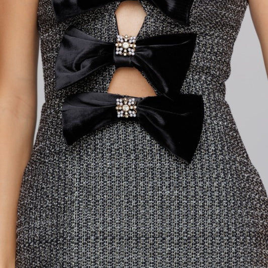 Ribbon Affair Mini Dress-Dresses-Vixen Collection, Day Spa and Women's Boutique Located in Seattle, Washington