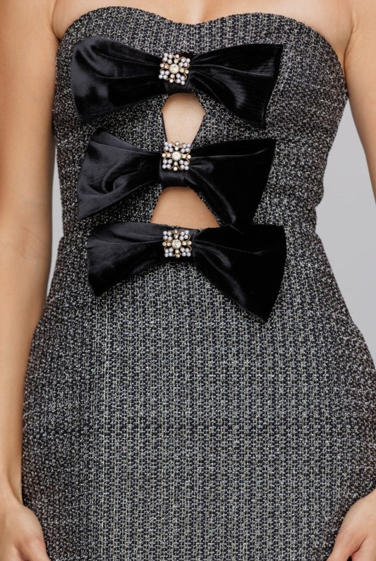 Ribbon Affair Mini Dress-Dresses-Vixen Collection, Day Spa and Women's Boutique Located in Seattle, Washington