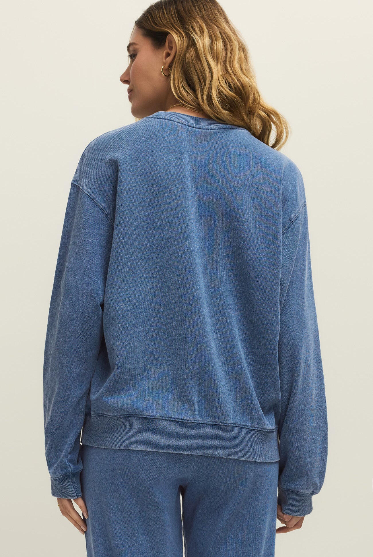 Boyfriend Denim Sweatshirt-Sweatshirts-Vixen Collection, Day Spa and Women's Boutique Located in Seattle, Washington