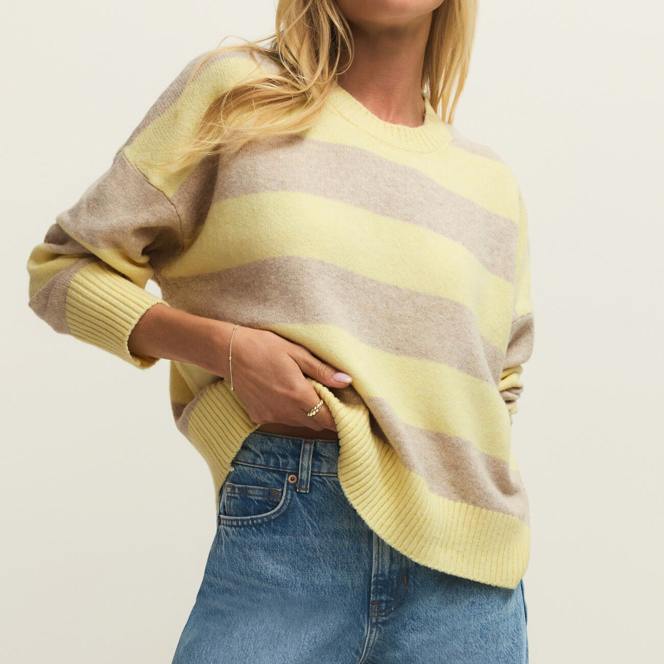 Cirrus Stripe Sweater-Sweaters-Vixen Collection, Day Spa and Women's Boutique Located in Seattle, Washington