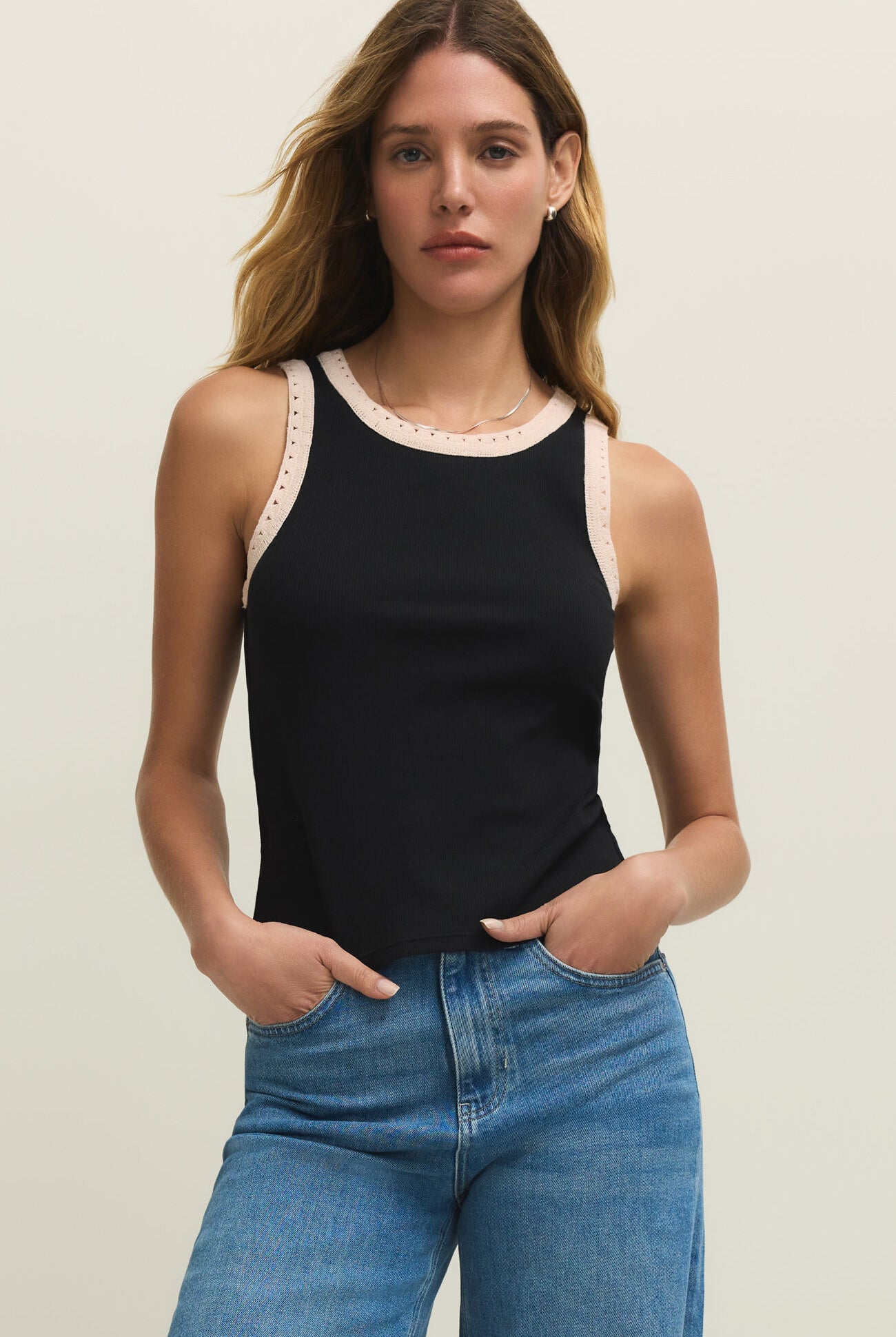 Clarke Rib Tank-Tank Tops-Vixen Collection, Day Spa and Women's Boutique Located in Seattle, Washington