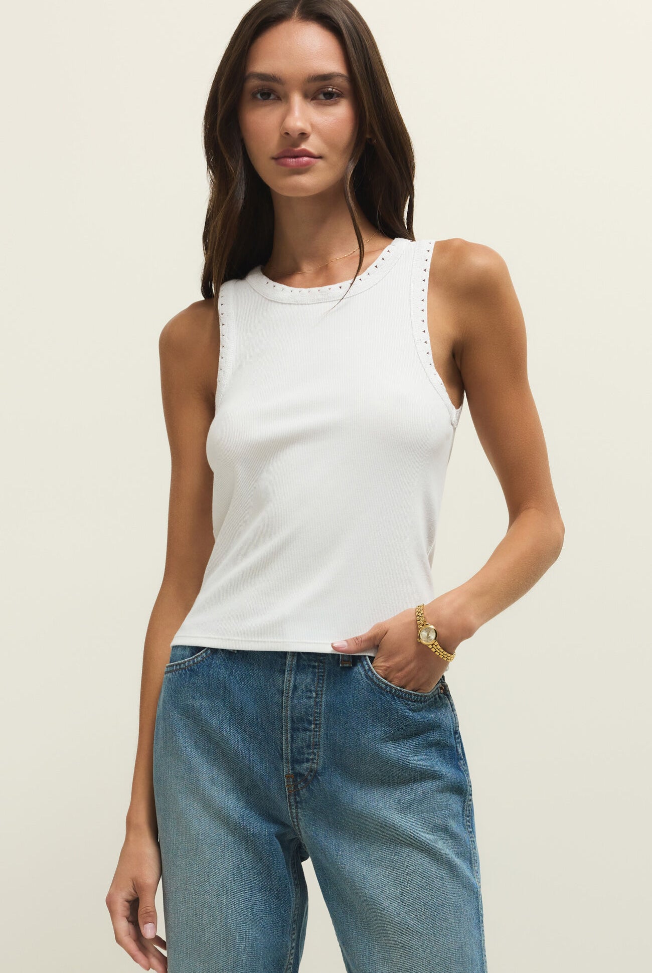 Clarke Rib Tank-Tank Tops-Vixen Collection, Day Spa and Women's Boutique Located in Seattle, Washington