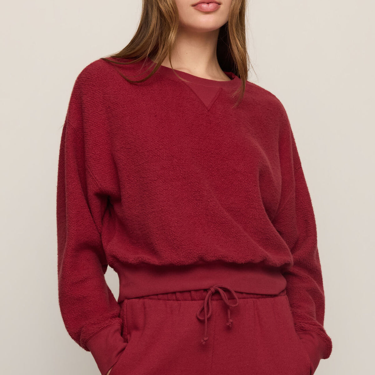 Clubhouse Textured Sweatshirt-Tops-Vixen Collection, Day Spa and Women's Boutique Located in Seattle, Washington