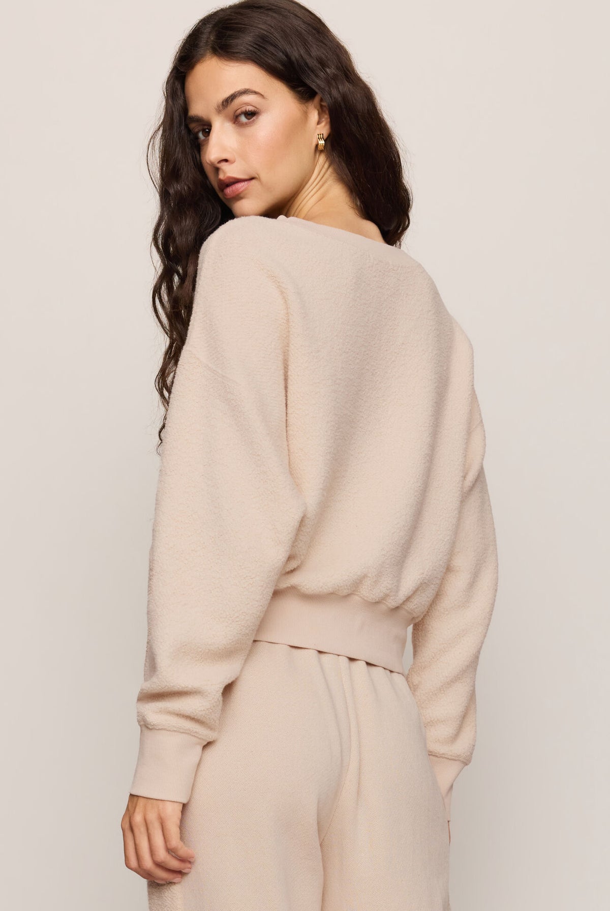 Clubhouse Textured Sweatshirt-Tops-Vixen Collection, Day Spa and Women's Boutique Located in Seattle, Washington