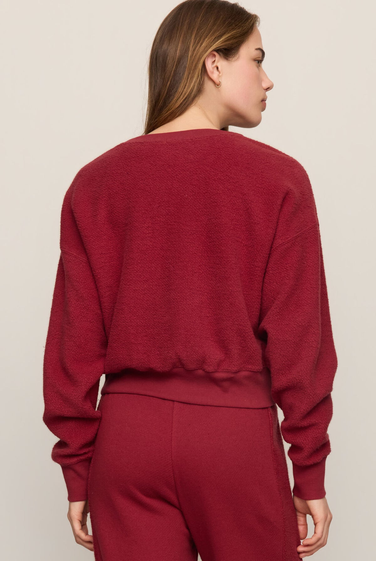 Clubhouse Textured Sweatshirt-Tops-Vixen Collection, Day Spa and Women's Boutique Located in Seattle, Washington