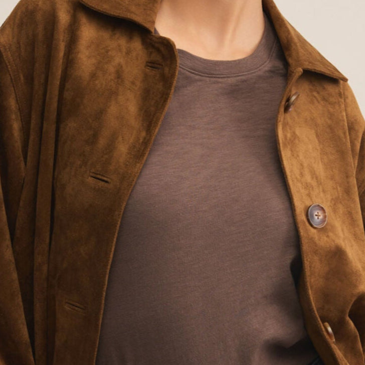 Decker Suede Chore Jacket-Jackets-Vixen Collection, Day Spa and Women's Boutique Located in Seattle, Washington