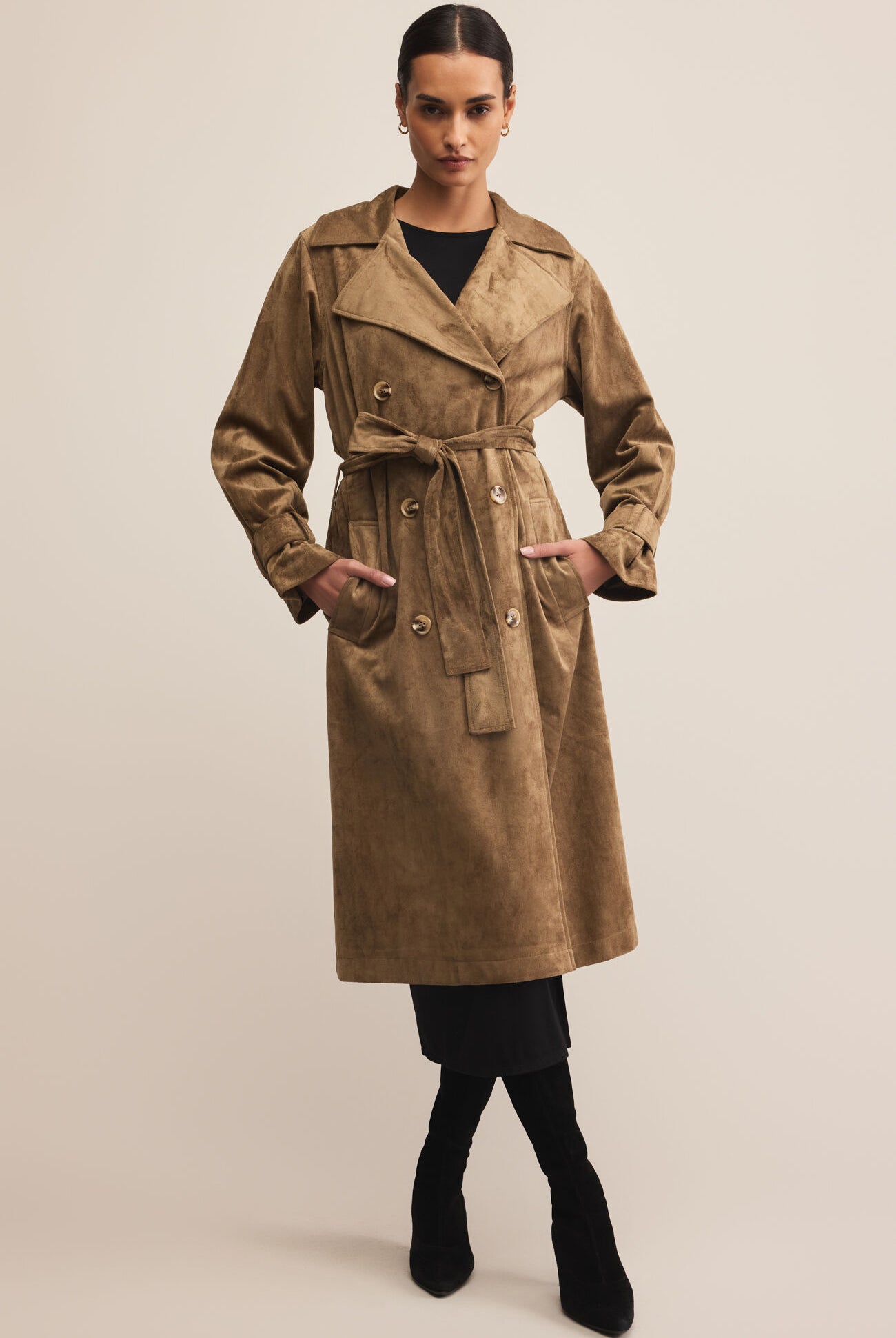 Dorian Suede Trench-Outerwear-Vixen Collection, Day Spa and Women's Boutique Located in Seattle, Washington