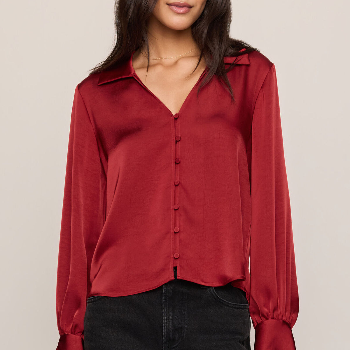 Late Night Luxe Button Up-Tops-Vixen Collection, Day Spa and Women's Boutique Located in Seattle, Washington