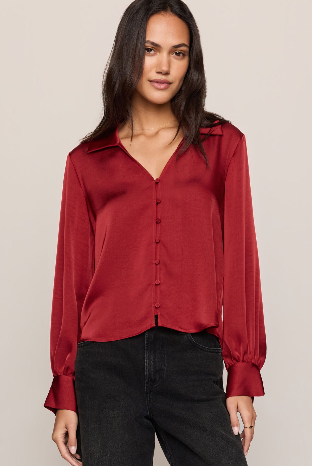 Late Night Luxe Button Up-Tops-Vixen Collection, Day Spa and Women's Boutique Located in Seattle, Washington