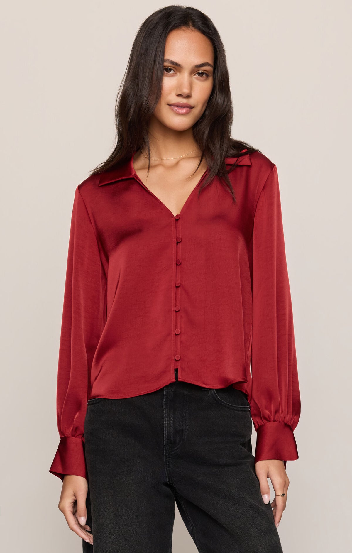 Late Night Luxe Button Up-Tops-Vixen Collection, Day Spa and Women's Boutique Located in Seattle, Washington