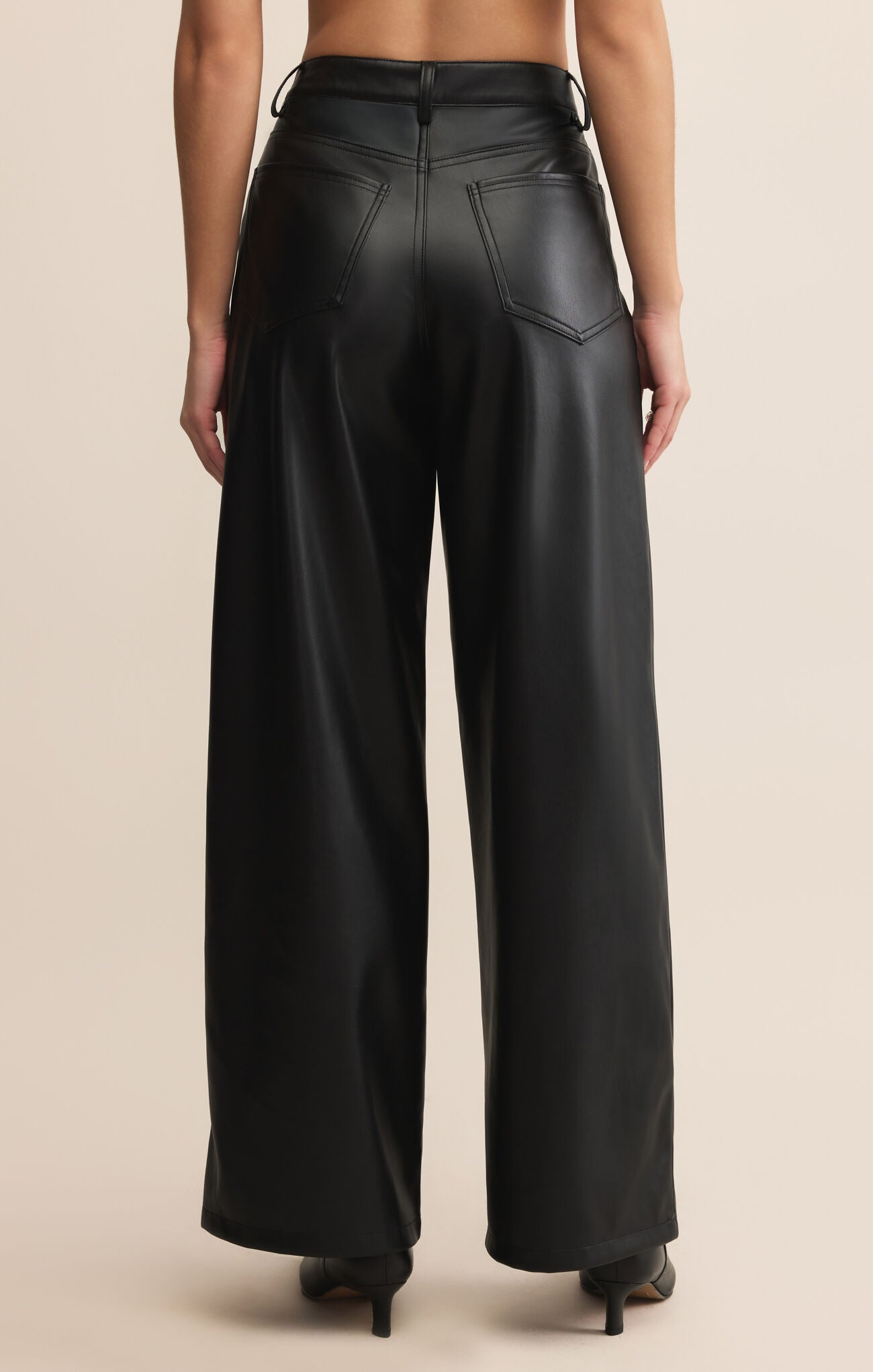 Marli Wide Leg Leather Pant-Pants-Vixen Collection, Day Spa and Women's Boutique Located in Seattle, Washington
