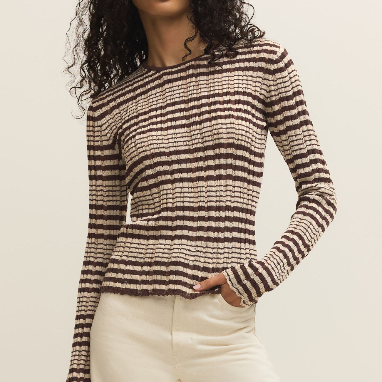 Ronnie Striped Sweater-Sweaters-Vixen Collection, Day Spa and Women's Boutique Located in Seattle, Washington