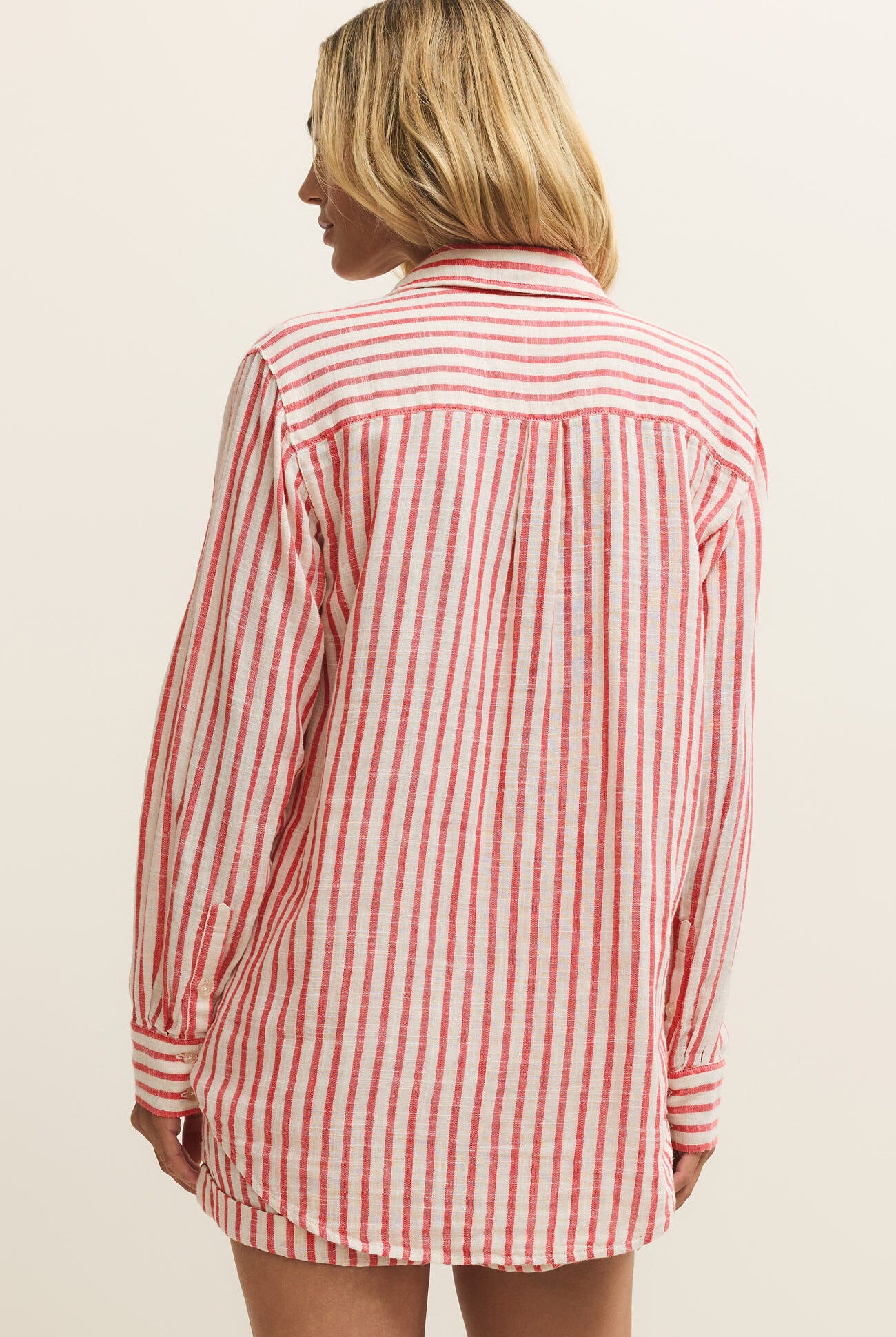 Saturdays Stripe Shirt-Long Sleeves-Vixen Collection, Day Spa and Women's Boutique Located in Seattle, Washington