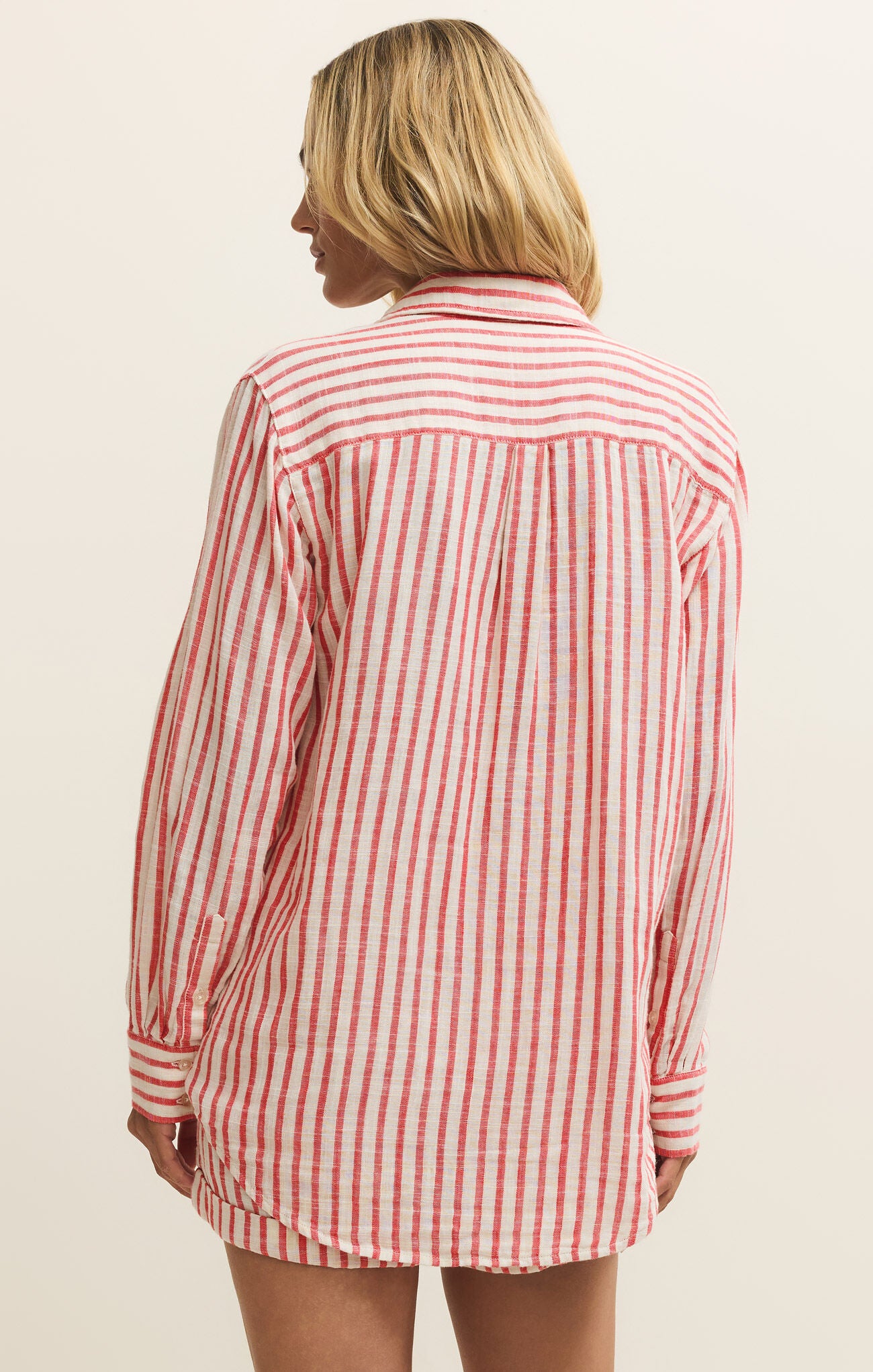Saturdays Stripe Shirt-Long Sleeves-Vixen Collection, Day Spa and Women's Boutique Located in Seattle, Washington