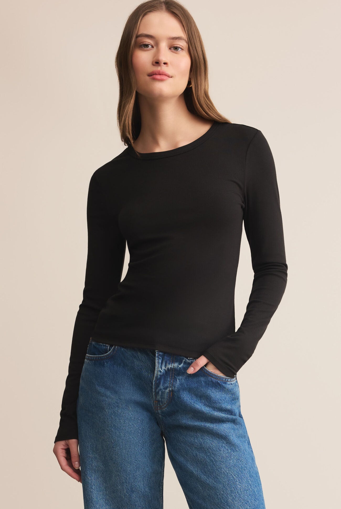 Second Skin Crew Long Sleeve-Long Sleeves-Vixen Collection, Day Spa and Women's Boutique Located in Seattle, Washington
