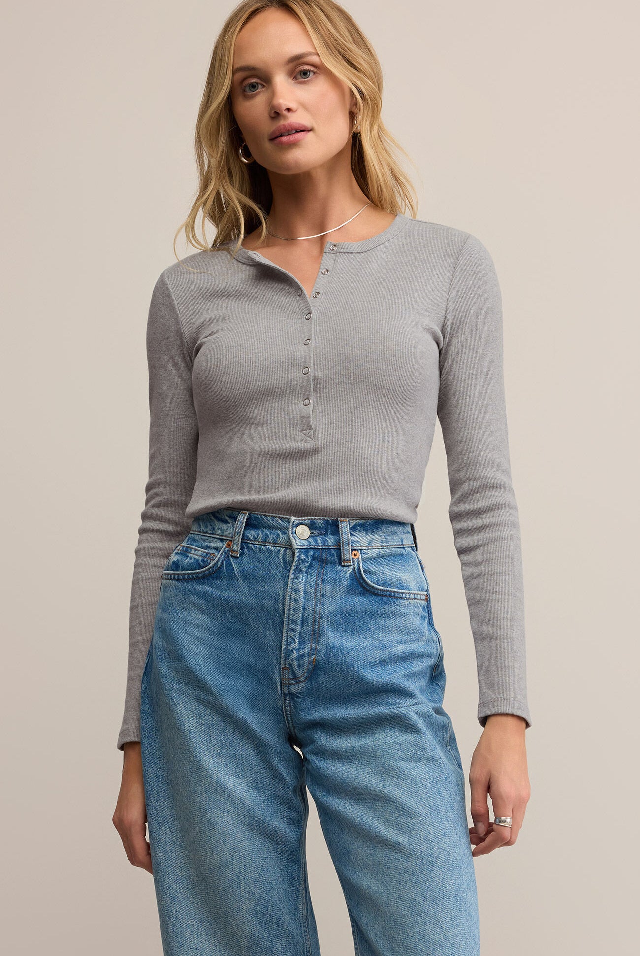 Stella Henley-Long Sleeves-Vixen Collection, Day Spa and Women's Boutique Located in Seattle, Washington
