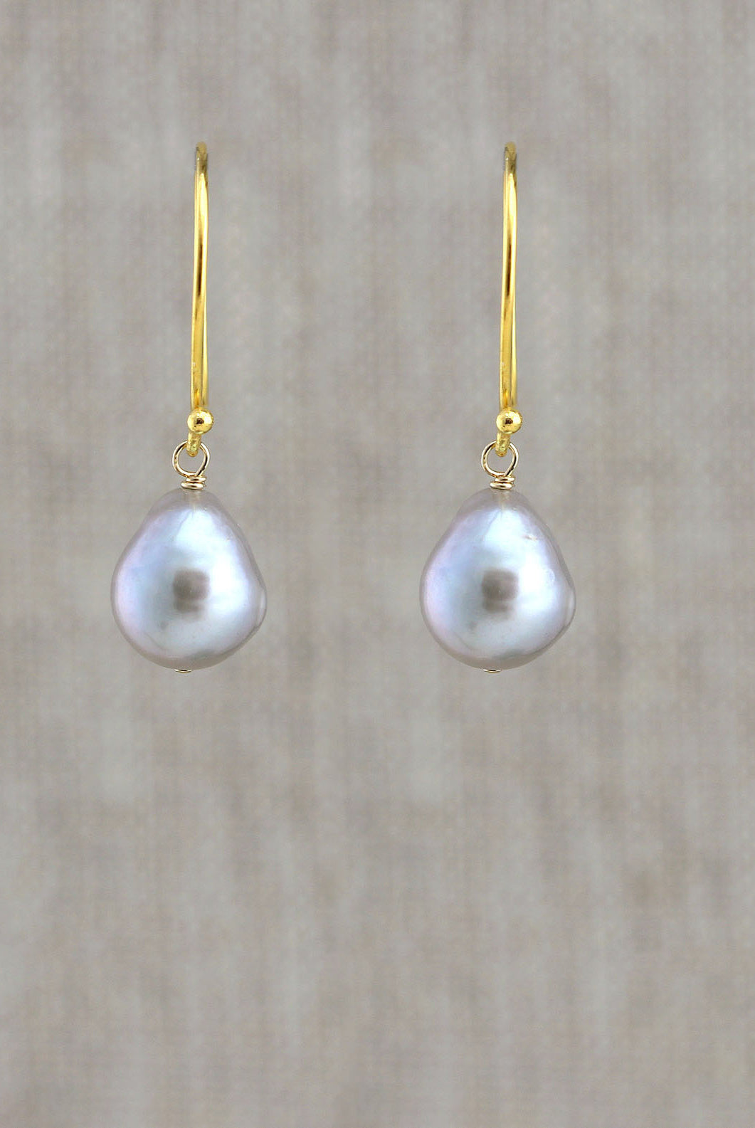 Small Grey Edison Pearl Earring-Earrings-Vixen Collection, Day Spa and Women's Boutique Located in Seattle, Washington