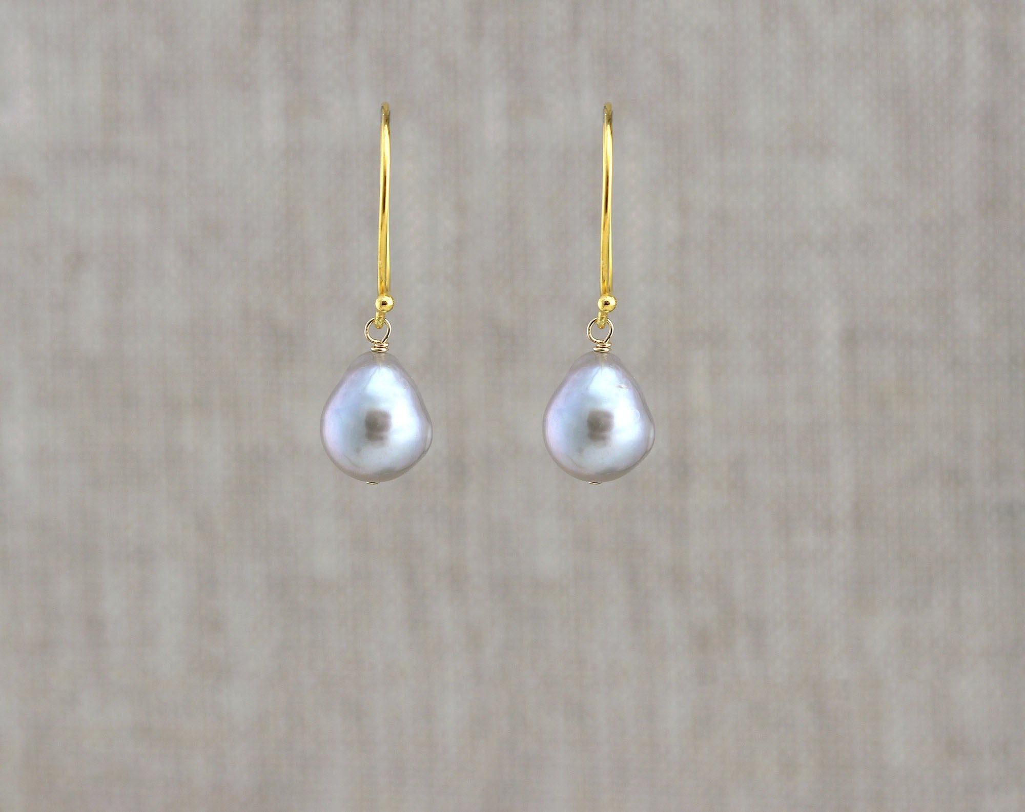 Small Grey Edison Pearl Earring-Earrings-Vixen Collection, Day Spa and Women's Boutique Located in Seattle, Washington